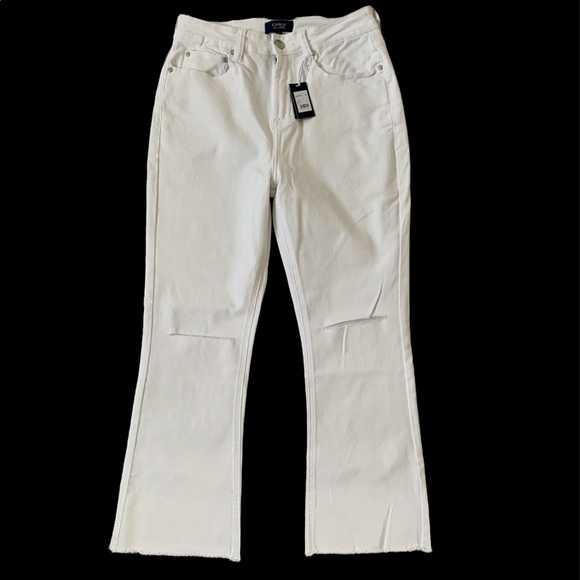 ❤️❤️❤️Class Cavalli Slightly Wide Leg cropped flare white jeans size 29 US❤️❤️❤️ - Picture 5 of 11